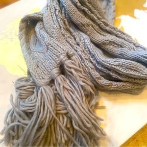 FADED GLORY gray & silver speckled knit scarf